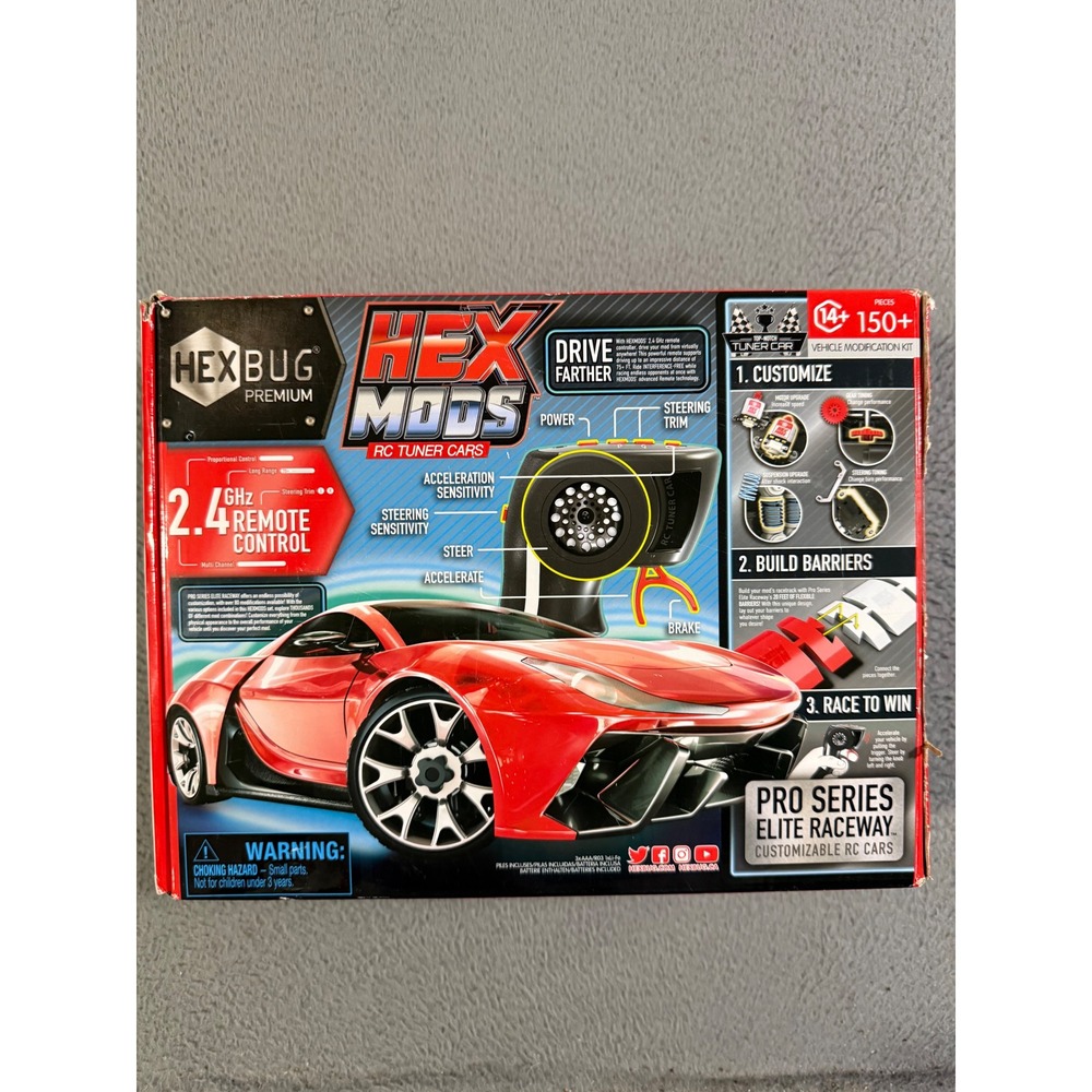 HEXBUG MODS RC Tuner Car Pro Series Elite Raceway Customizable 150+ Pcs
